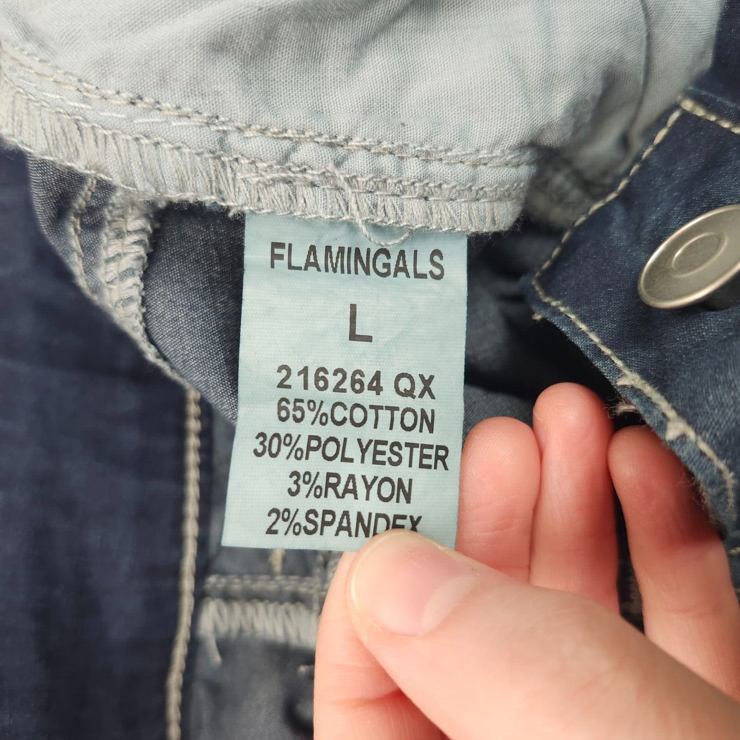 Flamingals Women's Pocket Wide Leg Jeans High Waist Vintage Pants Size L