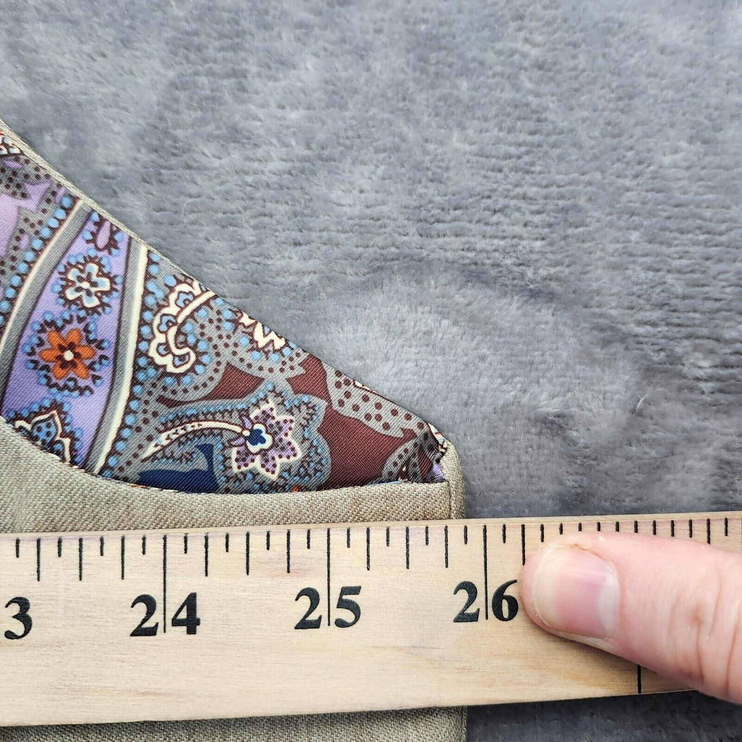 TAYION By Montee Holland Mens Tan Wool Blend Paisley Vest Pike Stitching 2XL