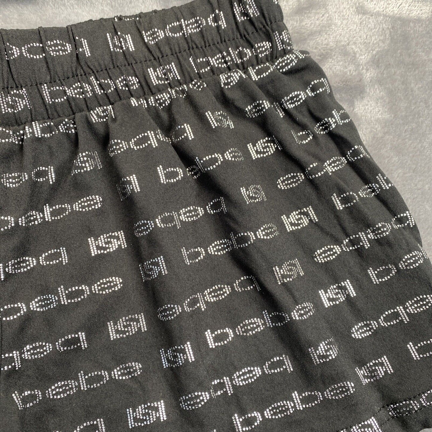 bebe Womens Pajama Sets Tank Top Shirt and Shorts Sleepwear Black Size XL