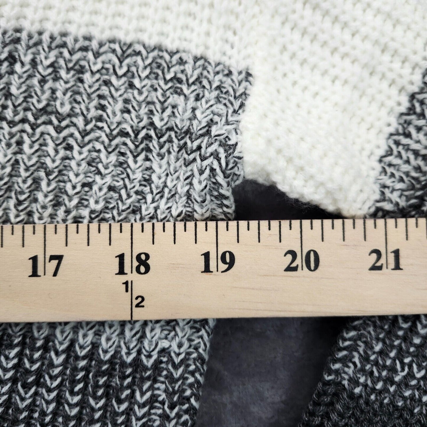 CUPSHE Women Pullover Sweater Striped V-Neck Drop Sleeve Ribbed Knit Jumper XS