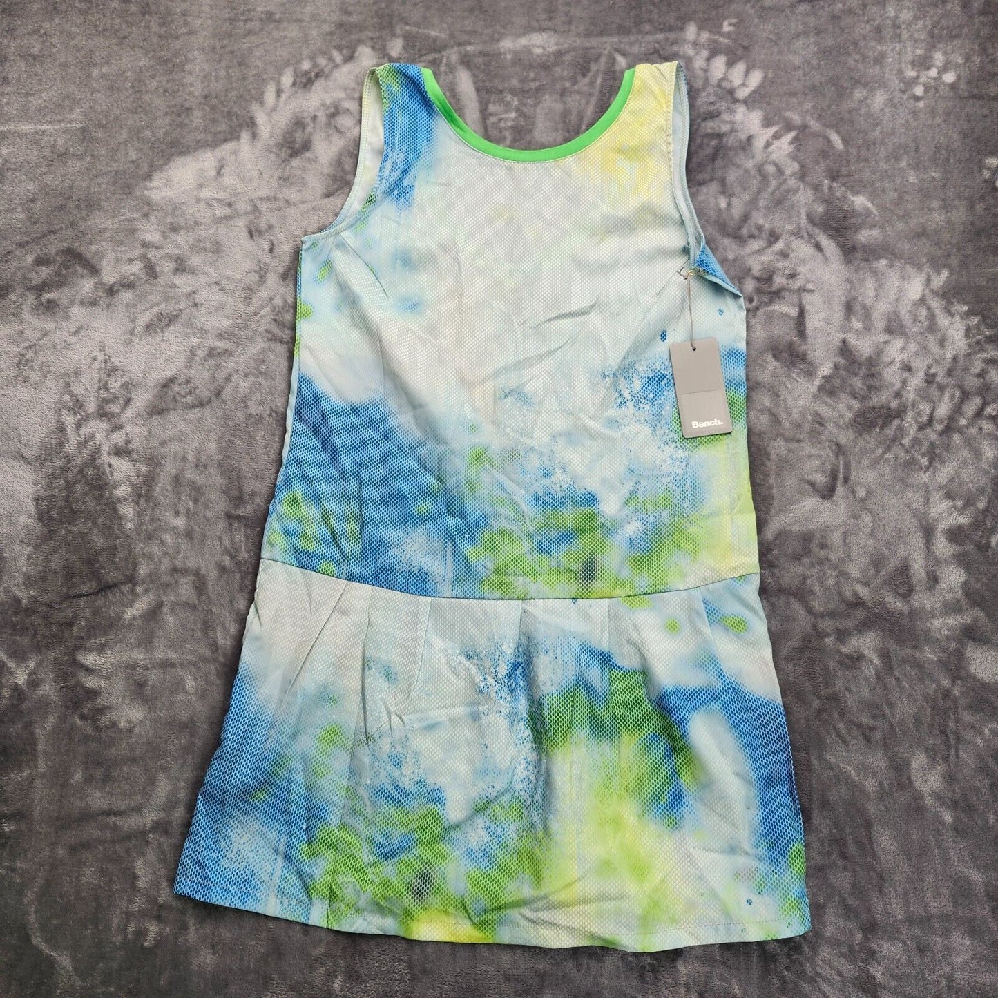 NWT Bench Urban Wear Womens Tank Top Dress Size Small Tie Dye Green Blue