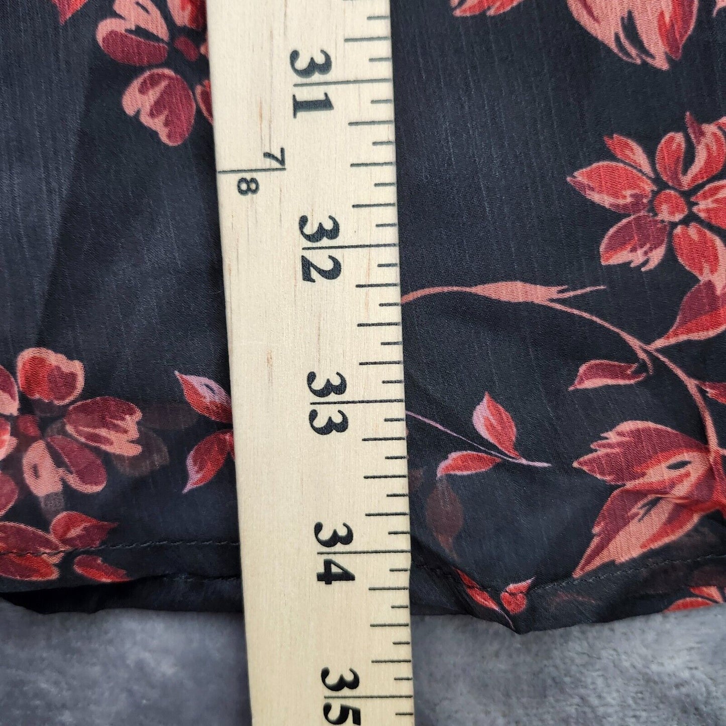 CUPSHE Women's Floral Chiffon A-Line Mini Dress Long Peasant Sleeves Medium