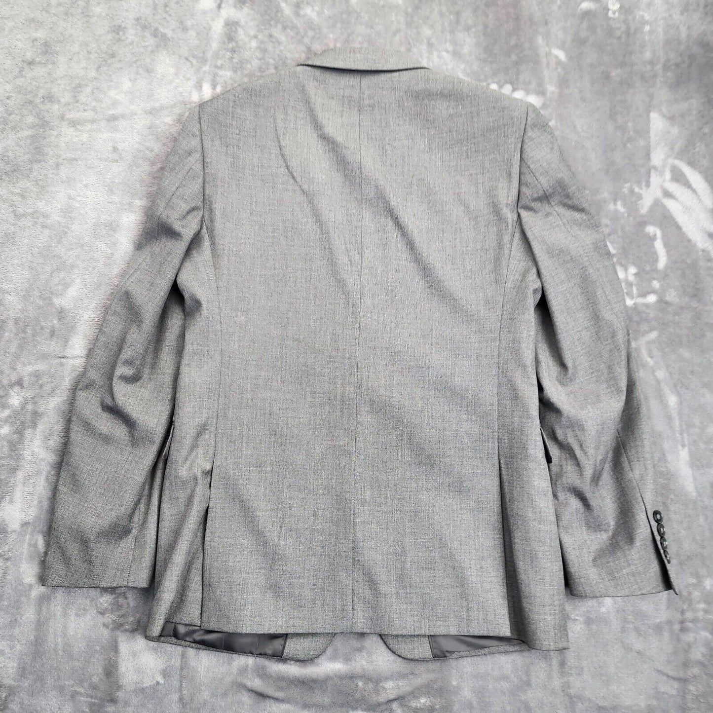 Calvin Klein Mens Suit Set Gray Jacket 38R, Trousers 34W X 32L