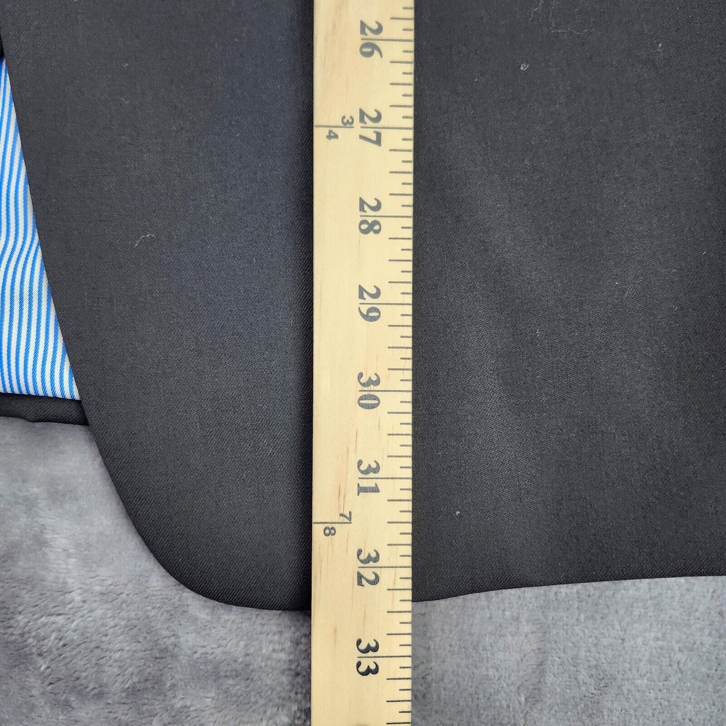 Tommy Hilfiger Men's Suit Jacket 100% Wool 42 Regular Two Button Black
