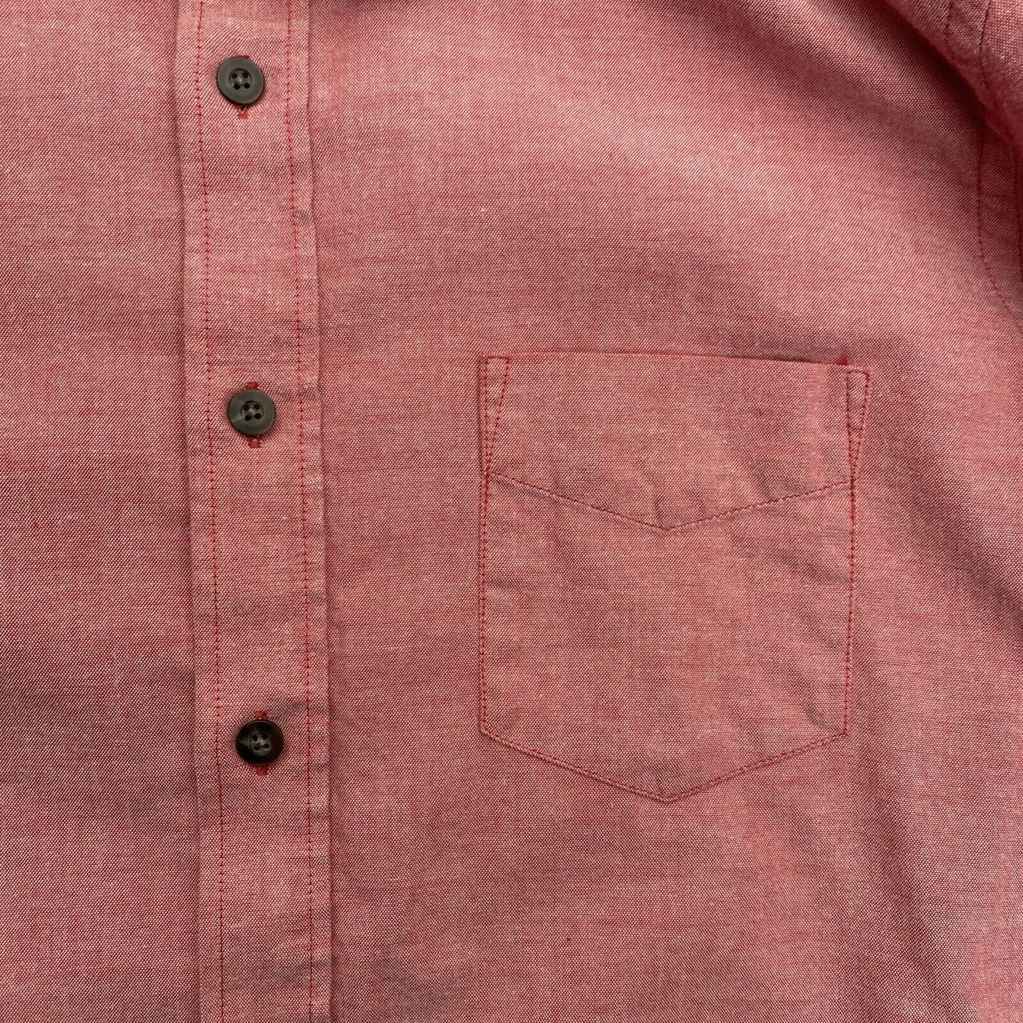 Mens Untuckit 100% Cotton Long Sleeve Casual Shirt Red Mens Size Medium