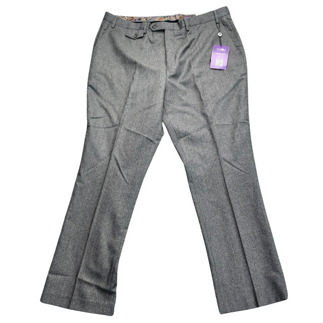 Tayion By Montee Holland Mens Classic-Fit Wool-Blend Dress Pants 40W x 30L Grey