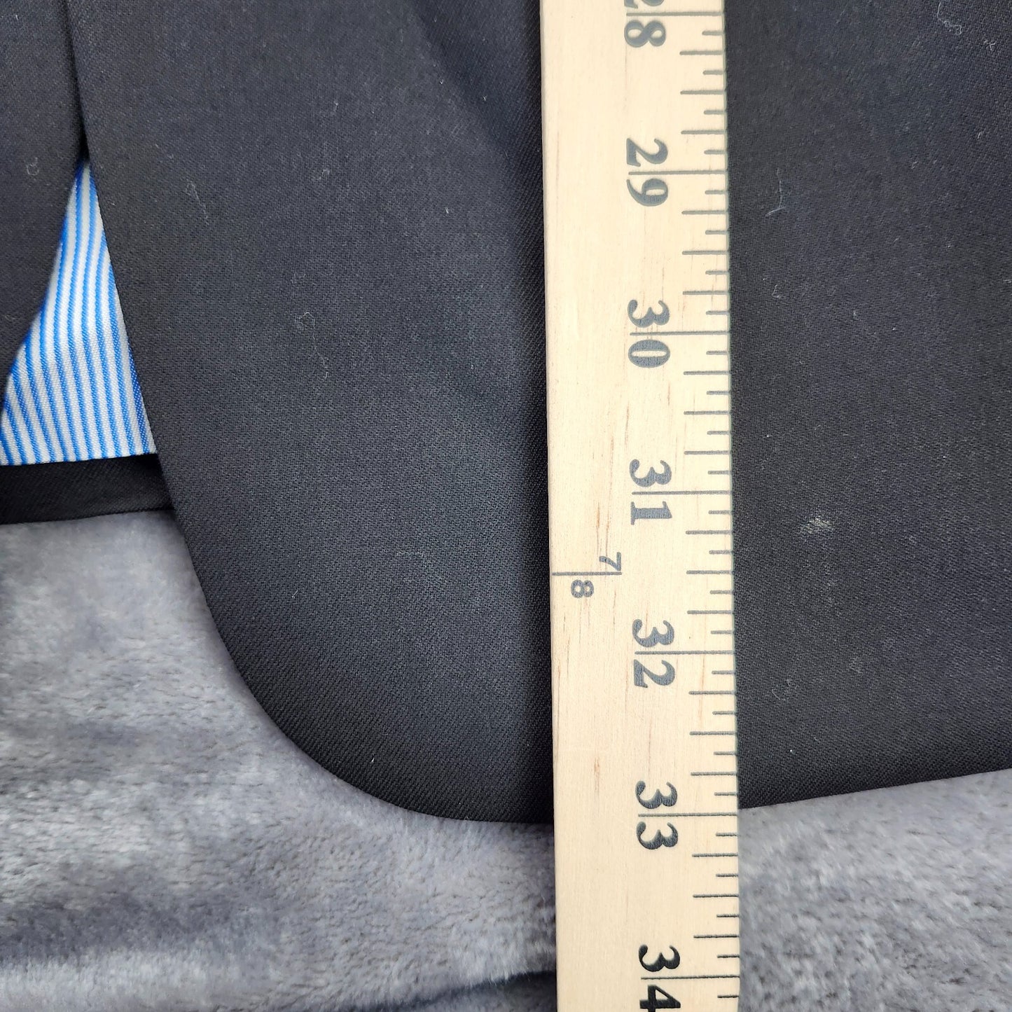 NWT Tommy Hilfiger Black Suit Jacket Notch Lapel 2 Button 40 Long 100% Wool