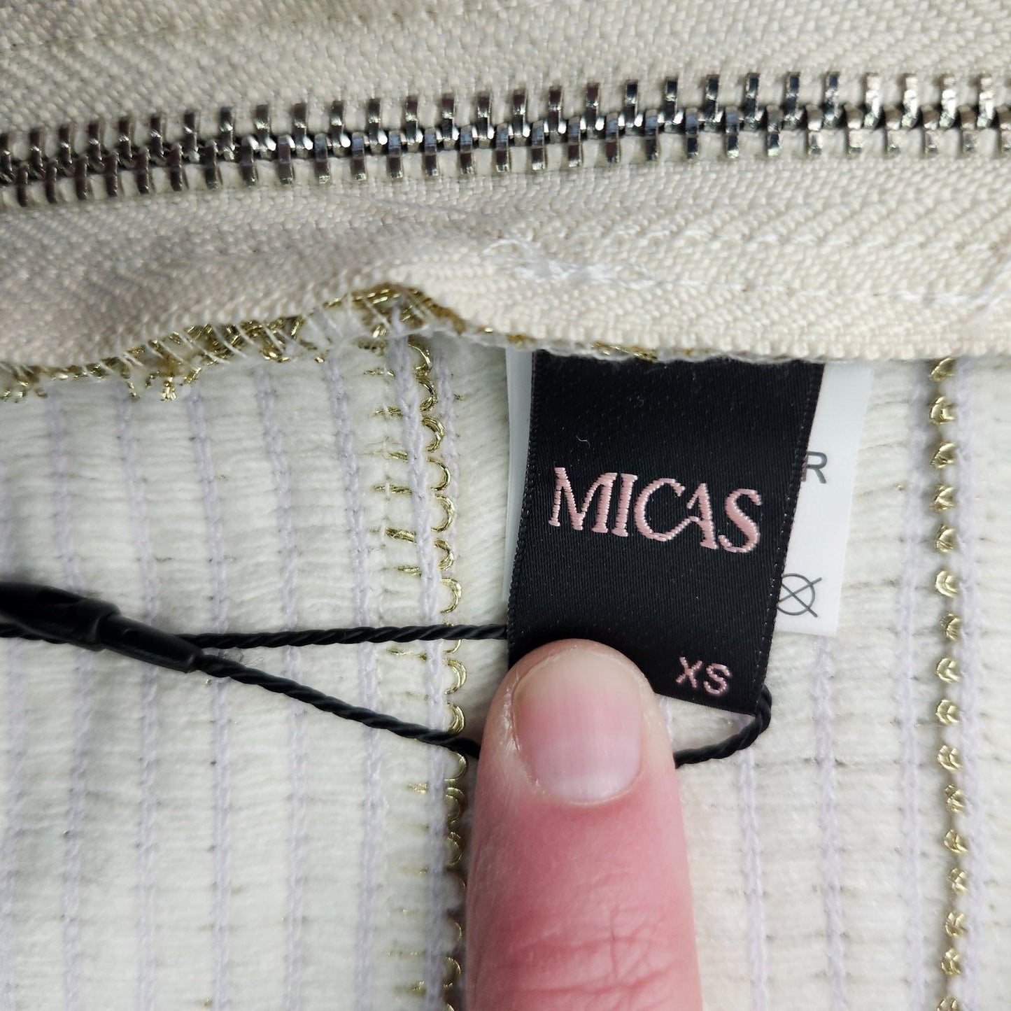 Micas MobWife Gold Shiny Bandage Crop Top Back Zip Tank Top Size XS