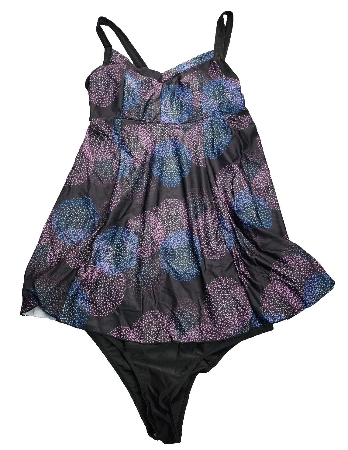 Womens Swimsuit Shorts Backless Two Piece Beach Wear Black 2XL