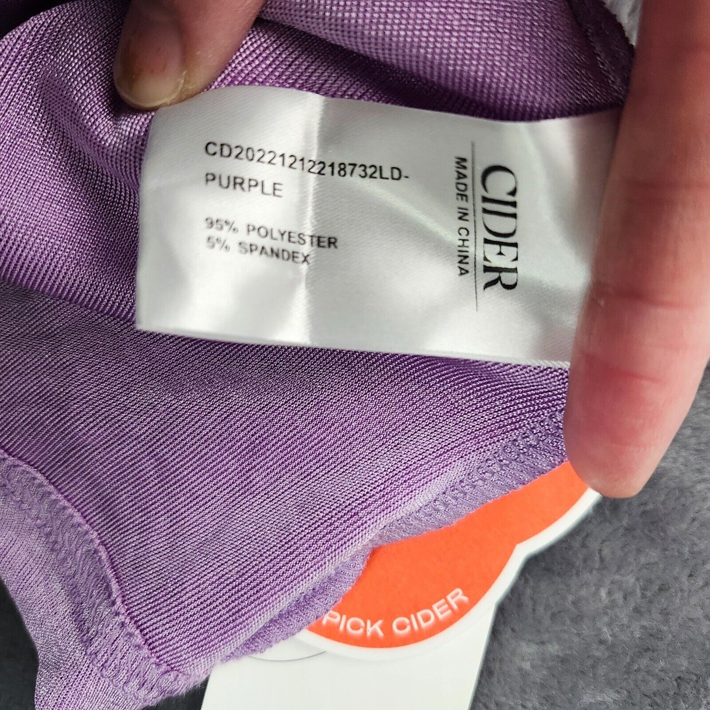 Cider Womens Solid Cowl Neck Casual Midi Dress Purple Small