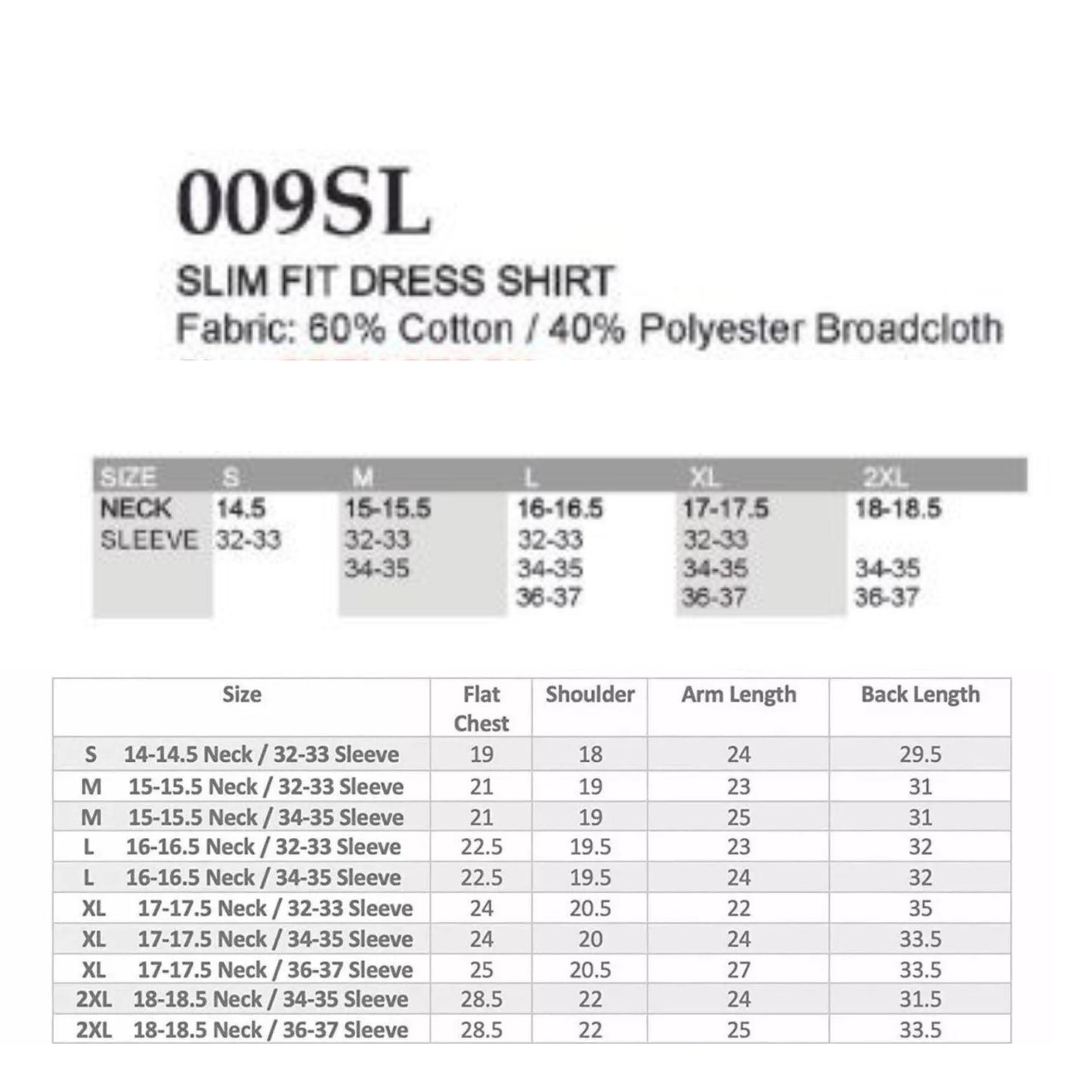 X2 Marquis Signature Men's Long Sleeve Slim Fit Dress Shirts 15 / 15.5 32/33