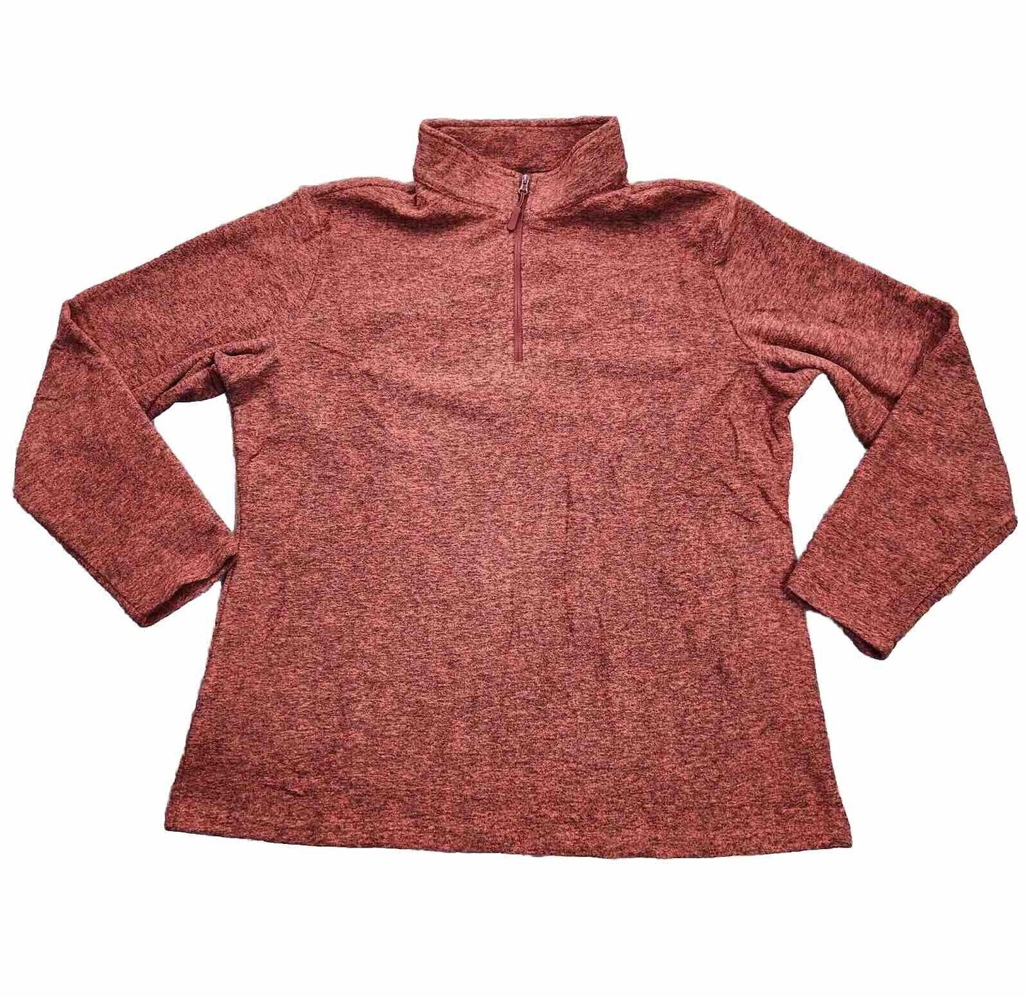 TACVASEN Women's Half Zip up Long Sleeve Sweatshirt Red X-Large