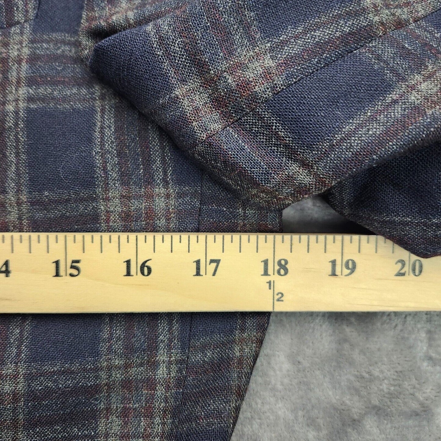 Lauren Ralph Lauren Polyester Blue Plaid Suit Jacket Blazer 36R NWT