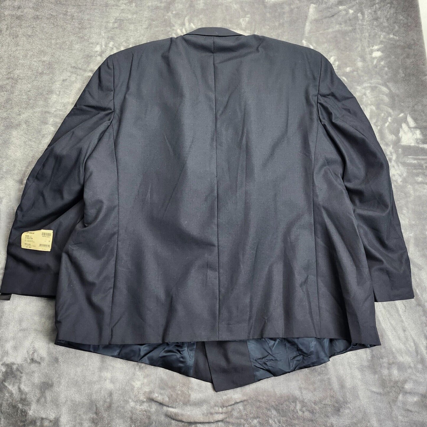 NWT Hardwick Clothes Men's Suit Jacket Black 56 Reg Peak Lapel Double Breasted