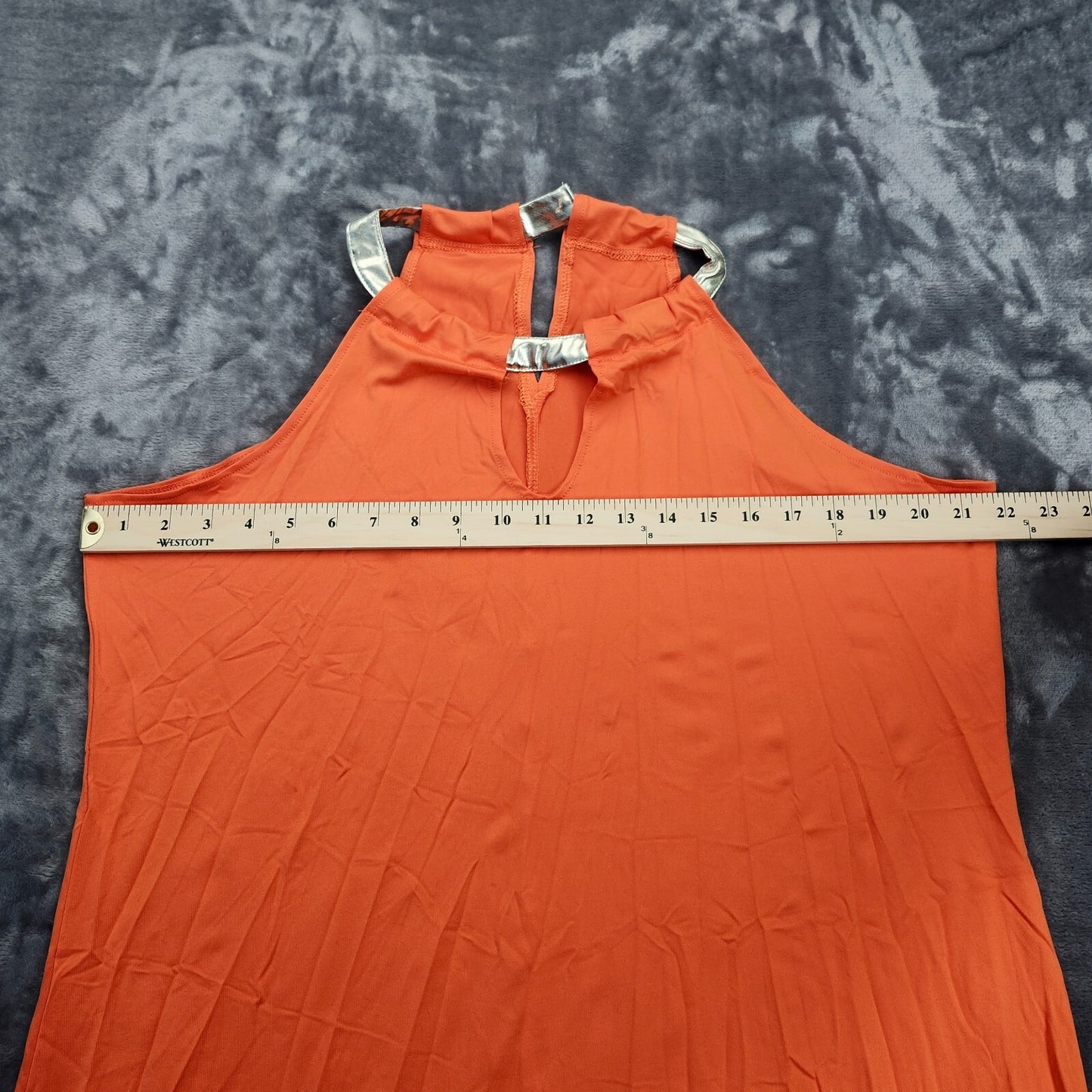 Women Orange Halter Tank Top XL