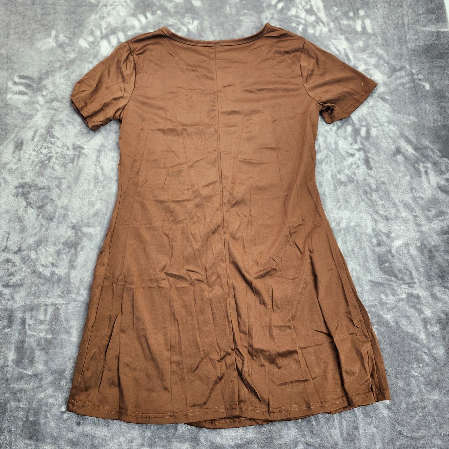 Women's Sundress Short Sleeve Casual T-shirt Dress Plain A Line Loose Summer Med