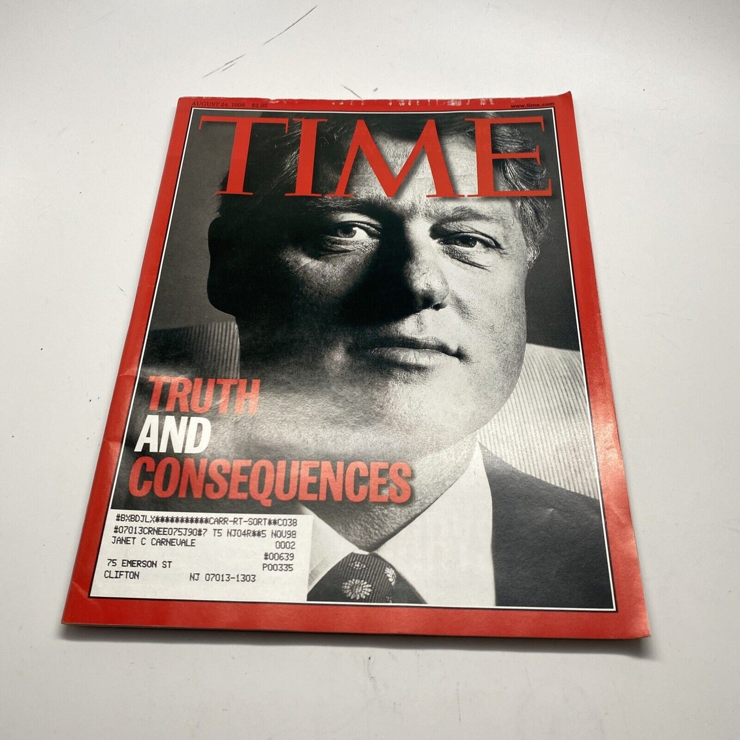 (4) Time Newsweek Magazine bundle - Bill Clinton Impeachment 1998 1999