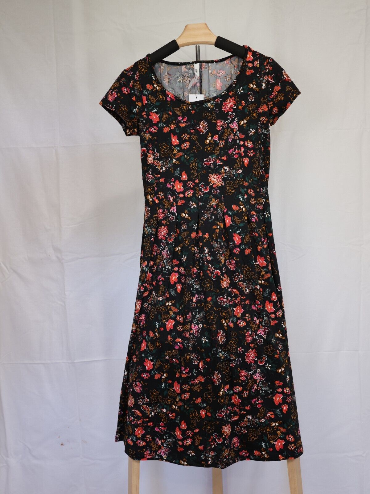 NY Collection Petite Printed Dress Short Sleeve Above The Knee Petite XS