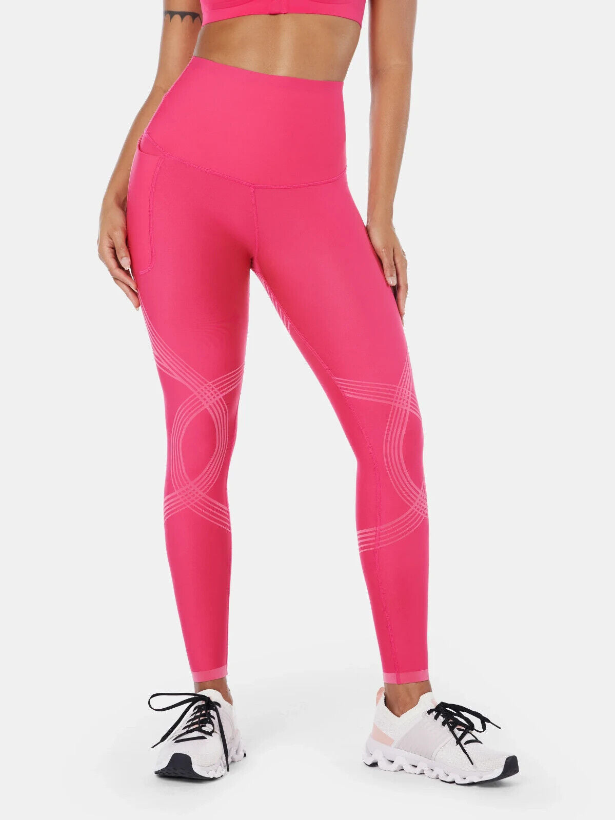 Fanka Body Sculpt Side Pocket Leggings magenta sugar pink Large