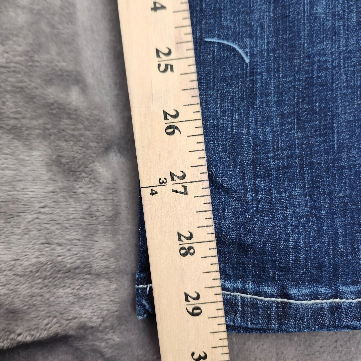 Flamingals Women's Straight Ripped Faded Dark Wash Blue Jeans Size XL