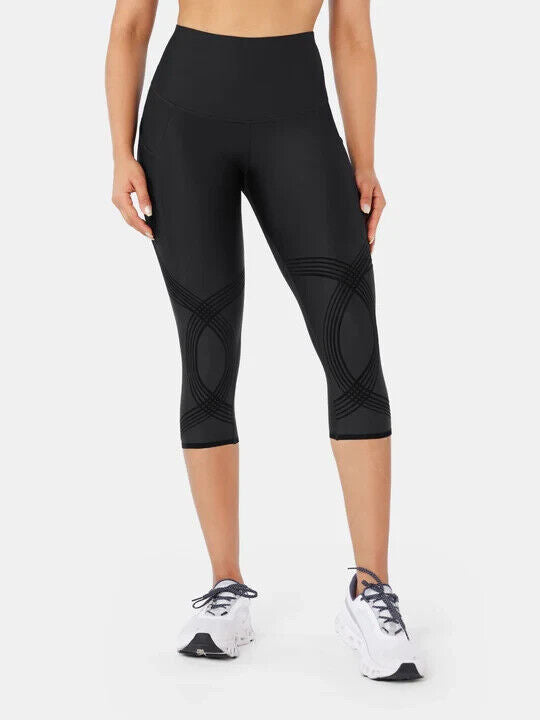 Fanka Body Sculpt Lift n Curve Capri Leggings (Side Pocket) Black XL