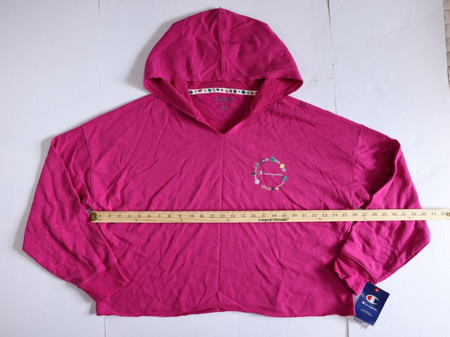 Champion Women's Pink and Purple Sweatshirt Size XL