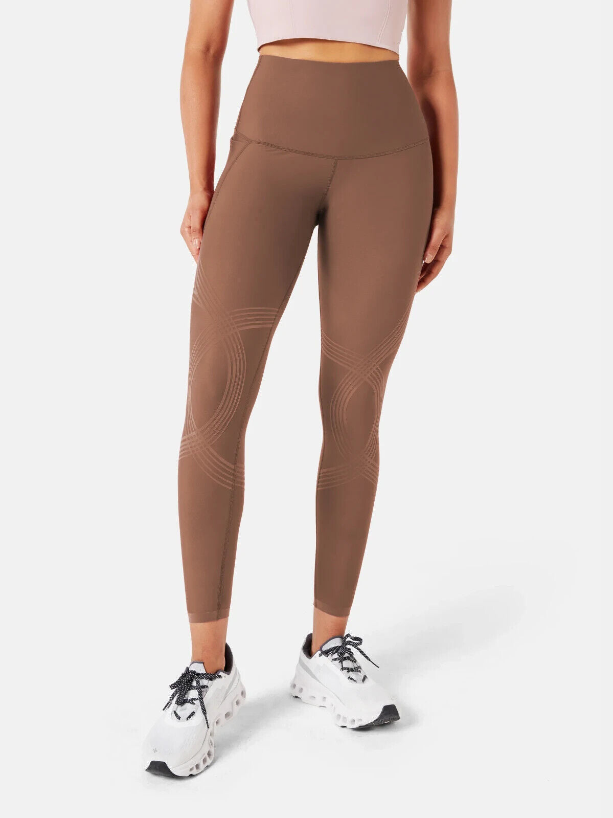 Fanka Body Sculpt Leggings (Reversible Wear) Brown Medium