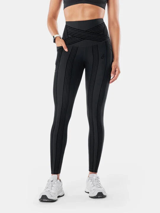 Fanka Women's Compression Body Sculpt Resistance Leggings w Pockets BLK - XL