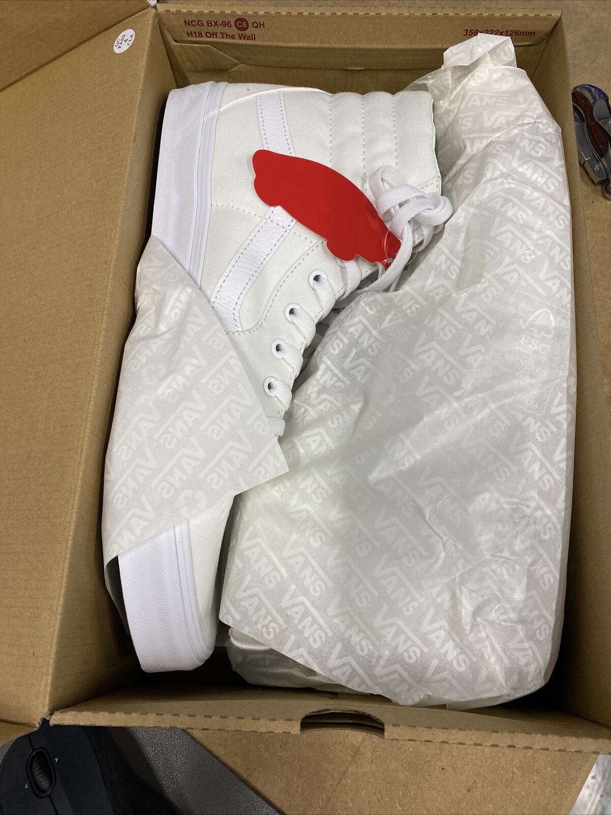 Vans SK8-HI VN000D5IW001 Men's True White Skateboarding Shoes Size 13