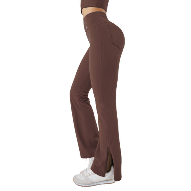 fanka lift and curve Body Sculpt Pocket Flare Leggings brown Size Small