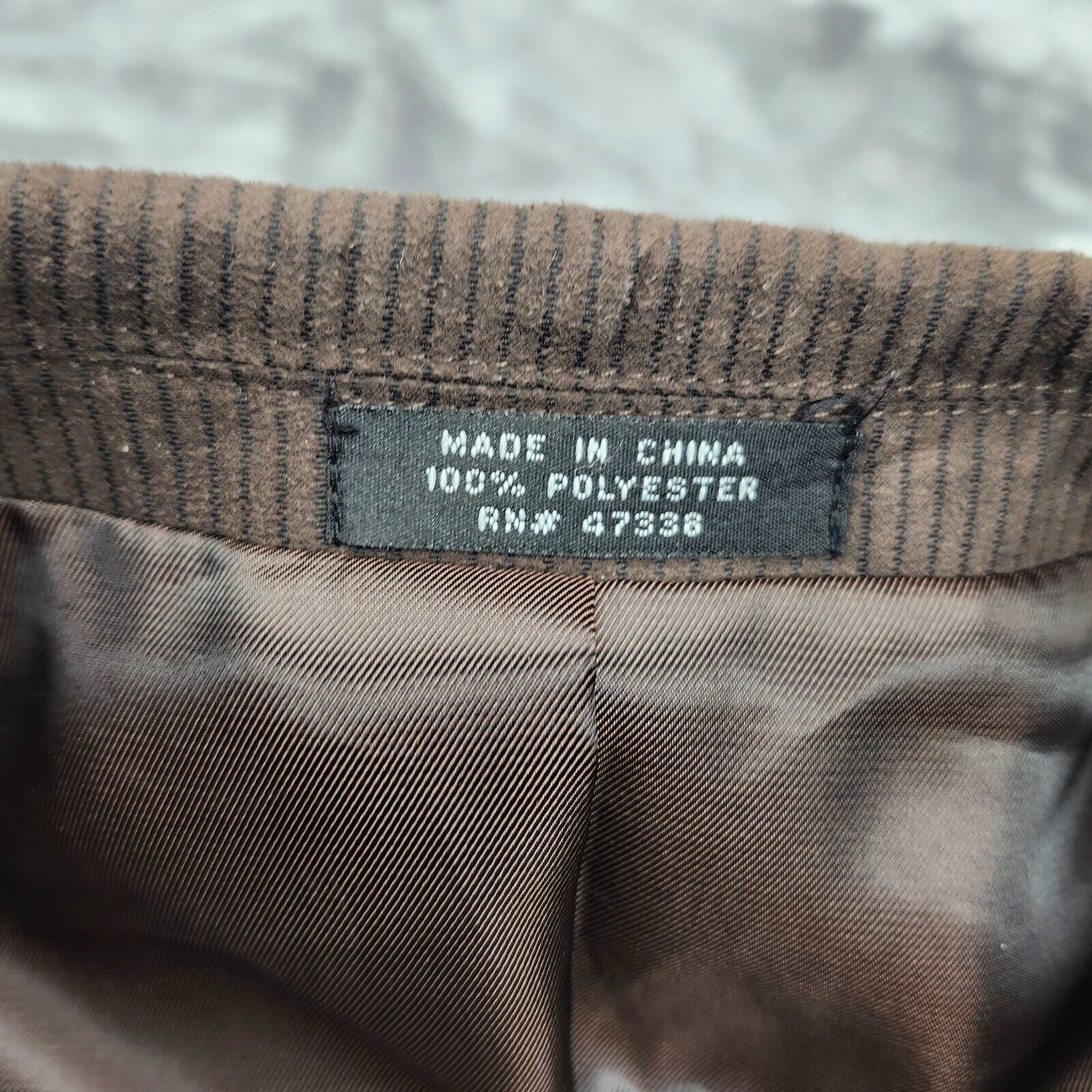 NWoT JNY Jones New York Men's 52 Long Sport Coat Blazer Dark Brown Notch Lapel