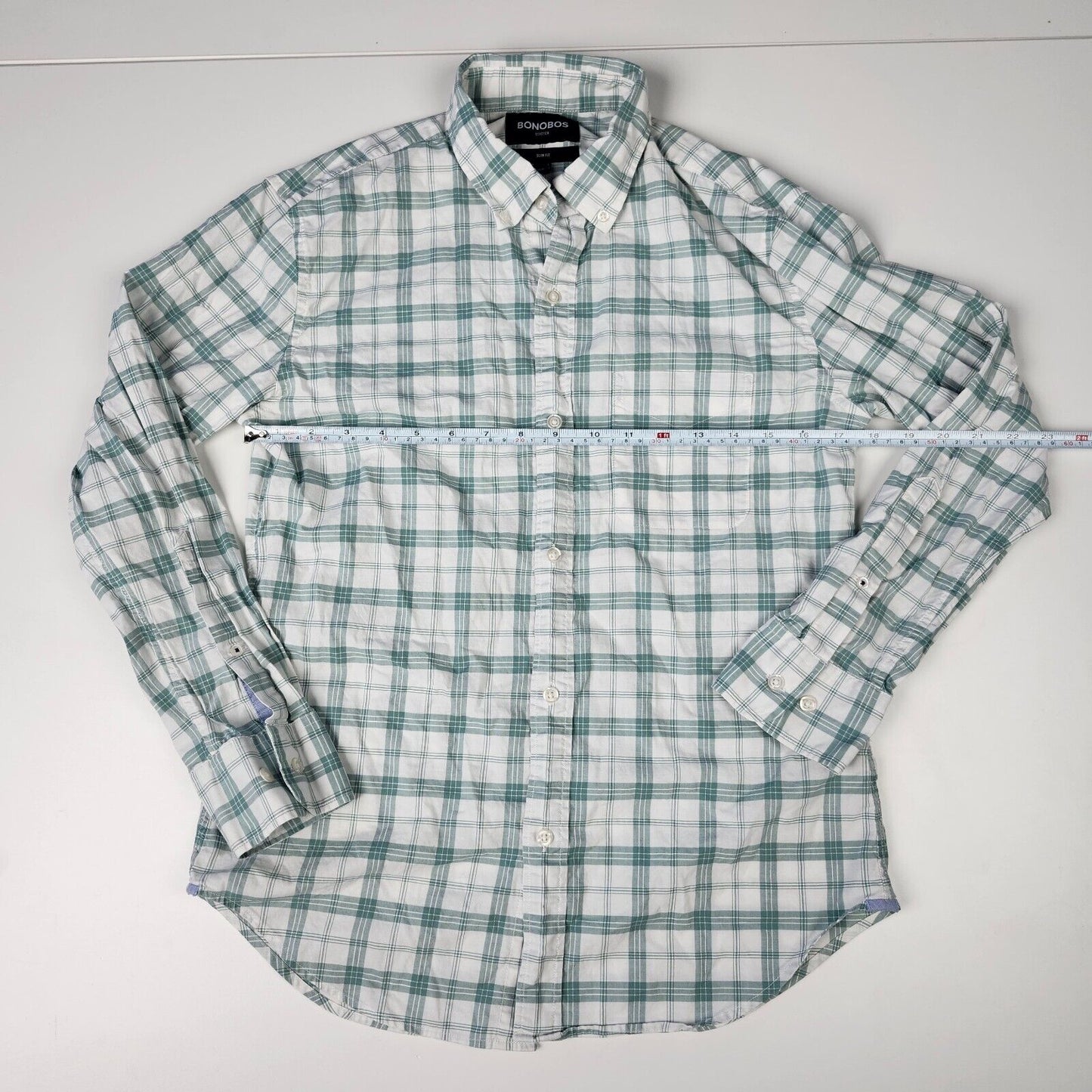 Bonobos Mens Dress Shirt Casual Stretch Slim Fit Short Button Down Shirt Small S