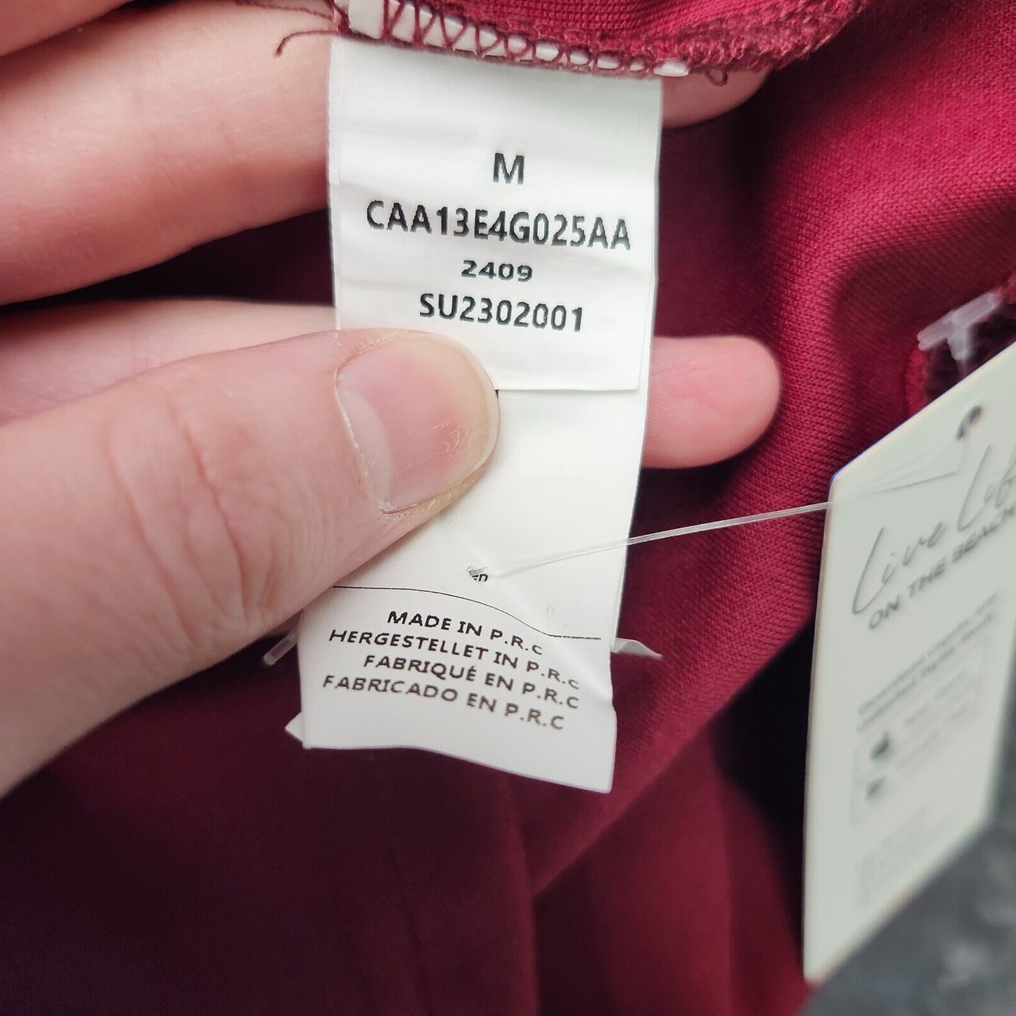 CUPSHE Women's V-Neck Wide Leg Jumpsuit Burgundy Medium