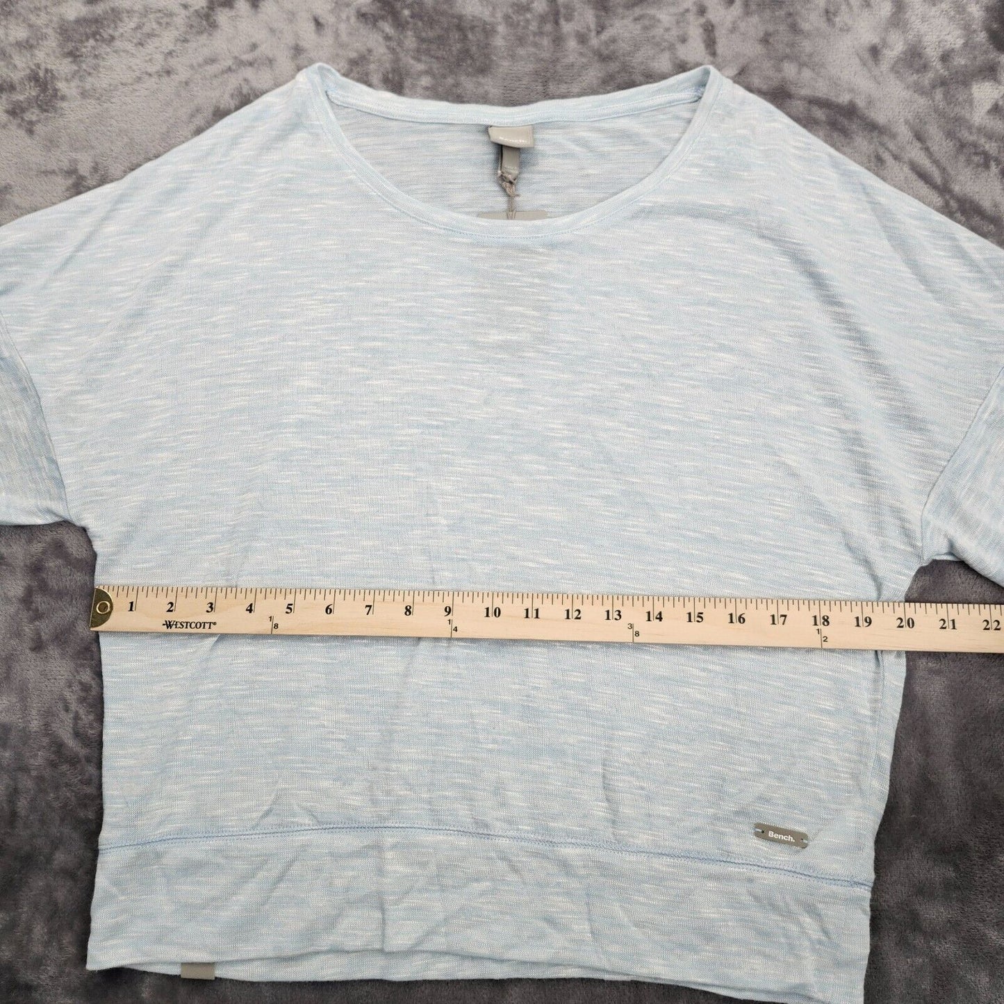 NWT Bench Urban Wear Womens 3-4 Sleeve Top Size Small Light Blue