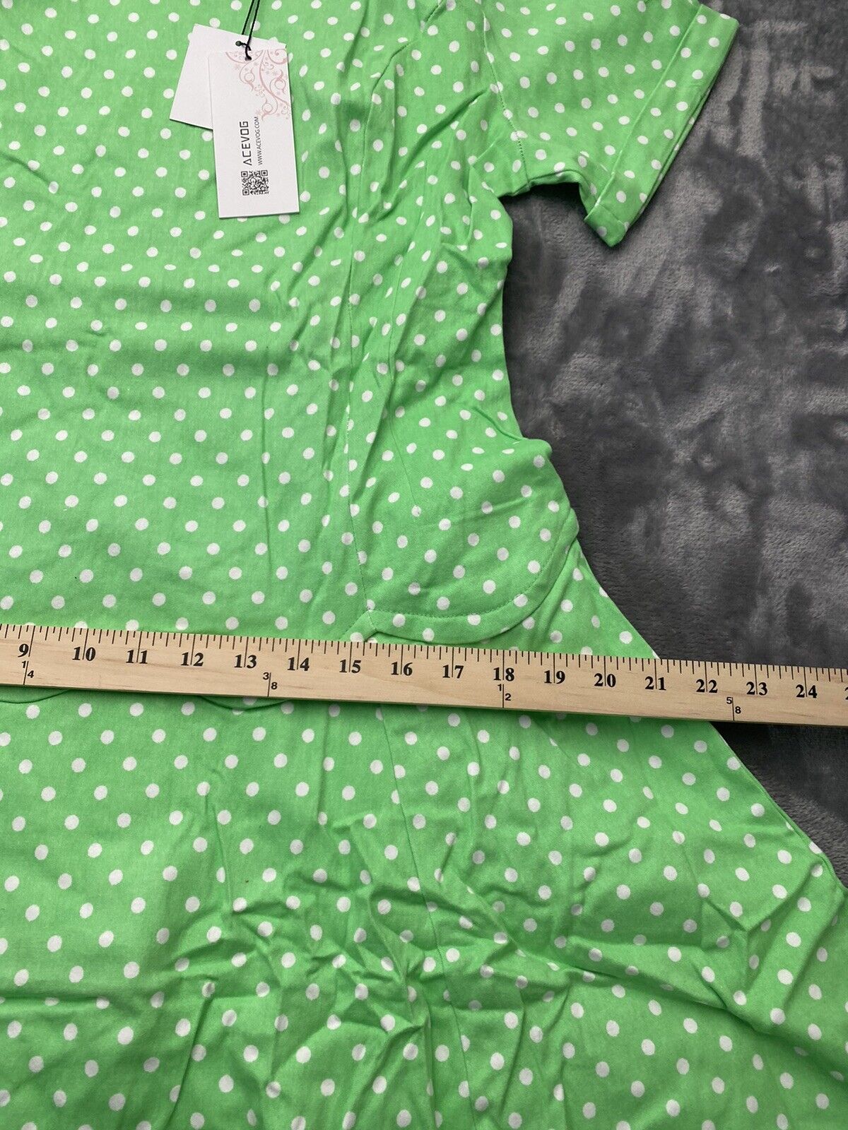 ACEVOG Womens 1950's V-neck Vintage Rockabilly Swing GRN Evening Party Dress XL
