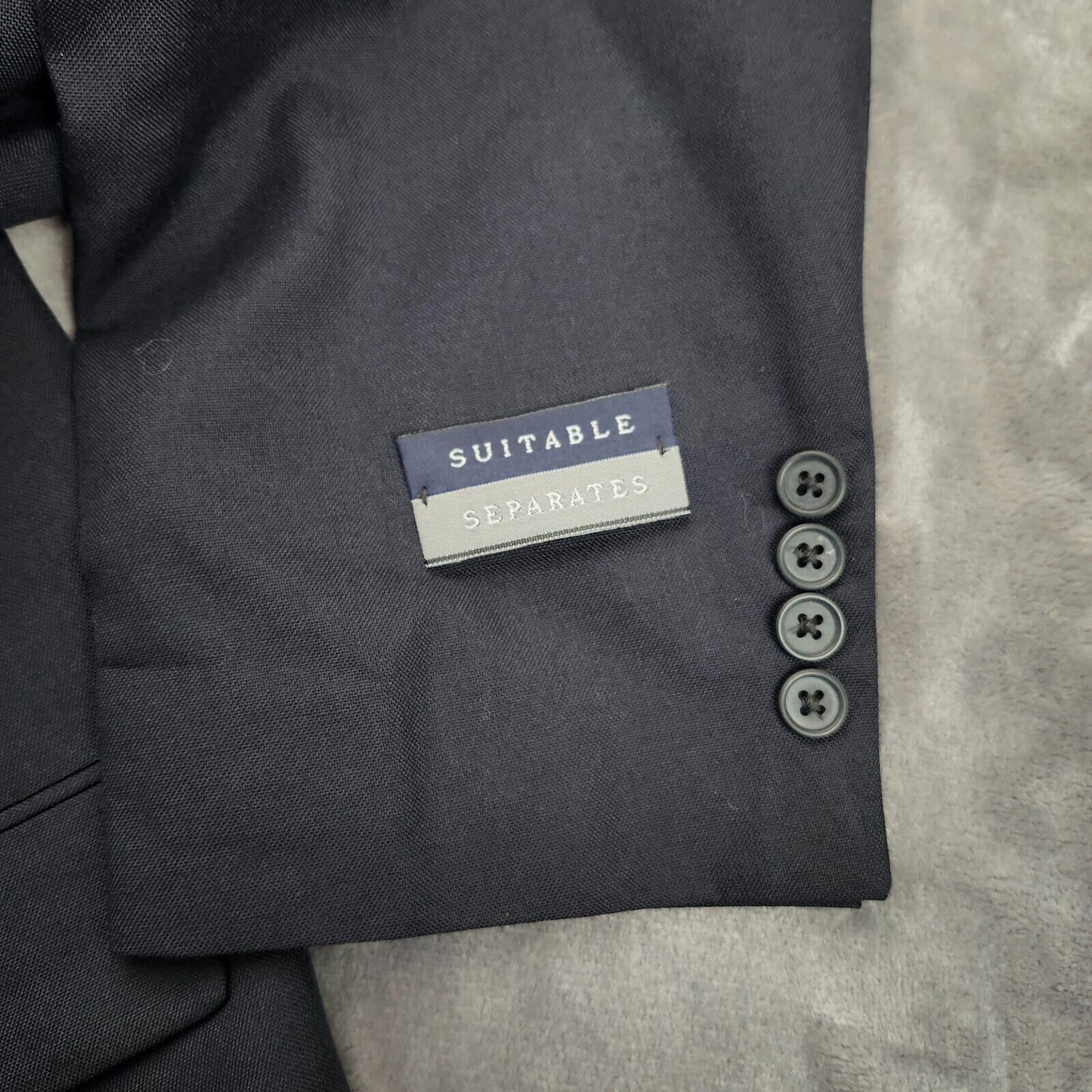 NWT Hardwick Clothes Men's Suit Jacket Black 42 Reg Peak Lapel Double Breasted