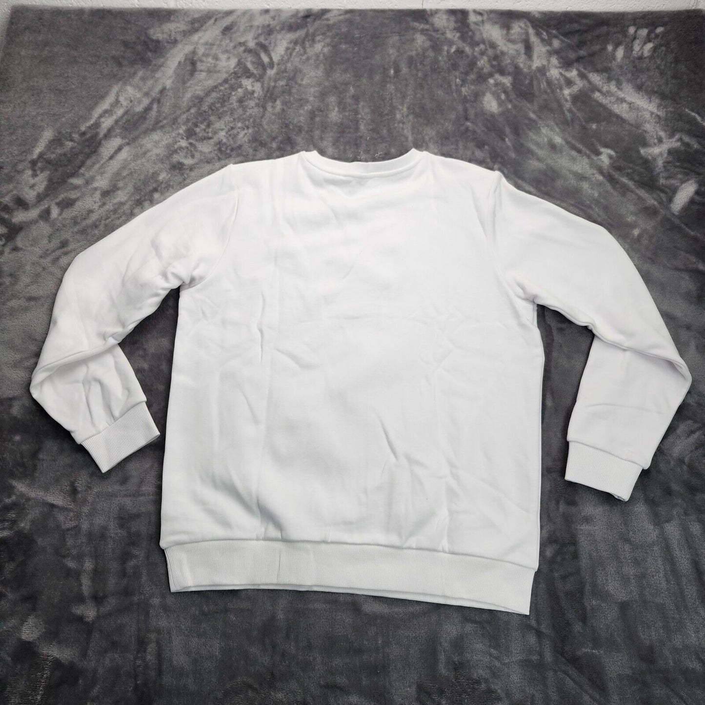 2pack TACVASEN Women's White & Blue Fleece Crewneck Pullover Sweatshirt Large