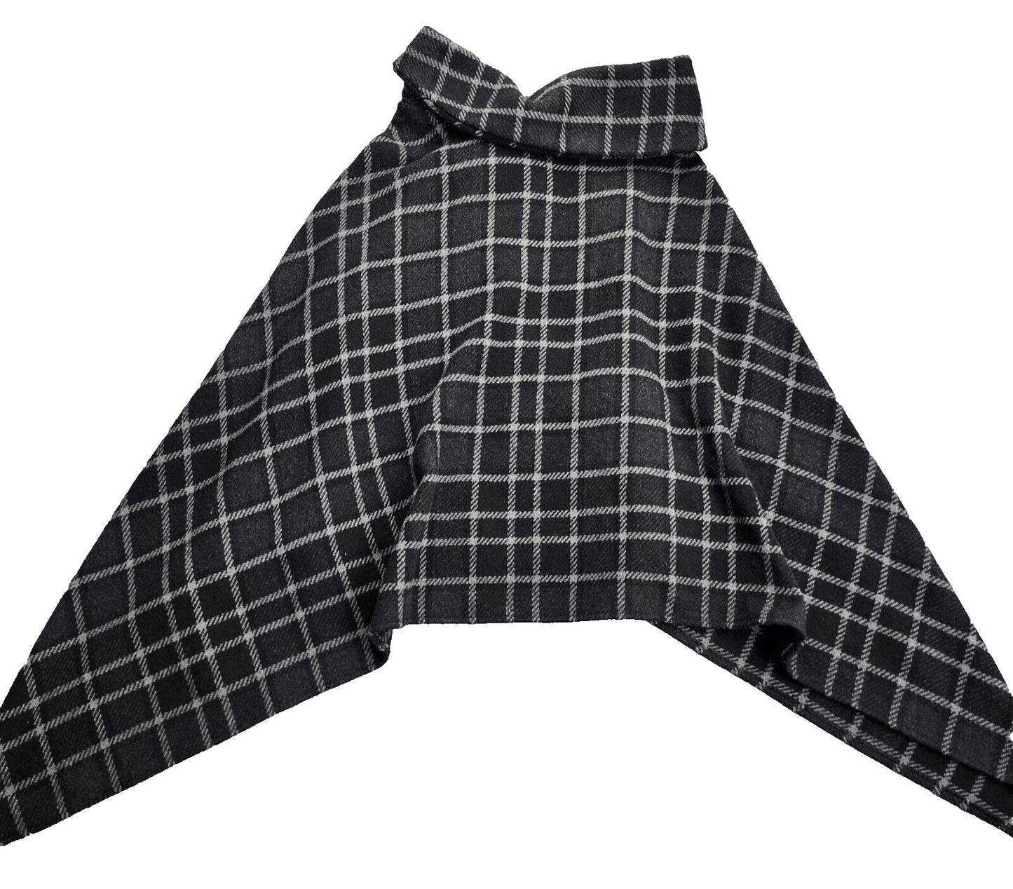 Ralph Lauren Womens Wool blend Plaid Poncho Coats with belt accent