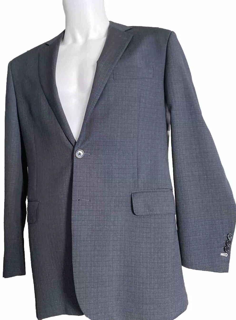 Ysl Mens Blazer (40R) Gray With Functional Surgeon Buttons