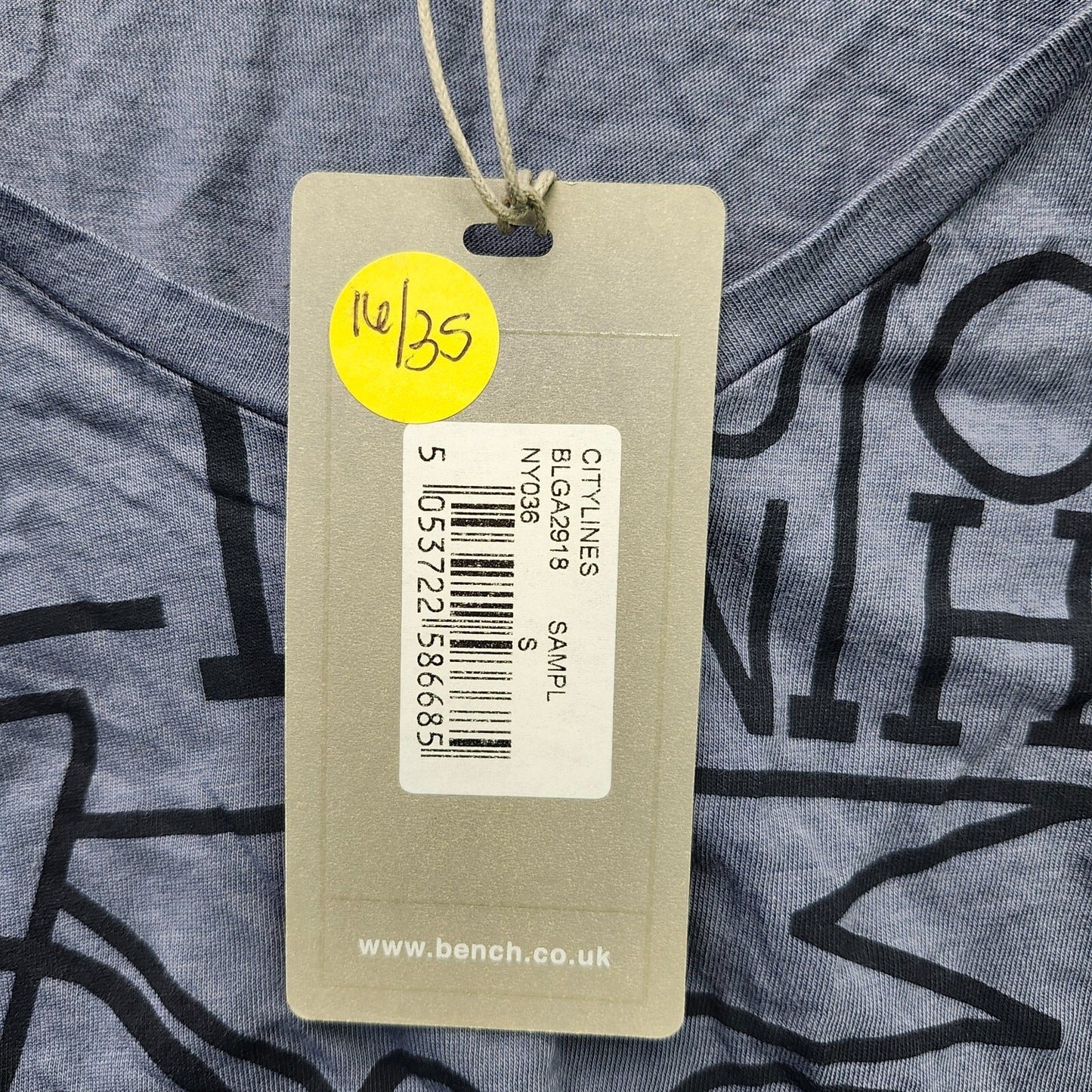 Bench Urban Wear Womens Graphic T-Shirt V-Neck Size Small