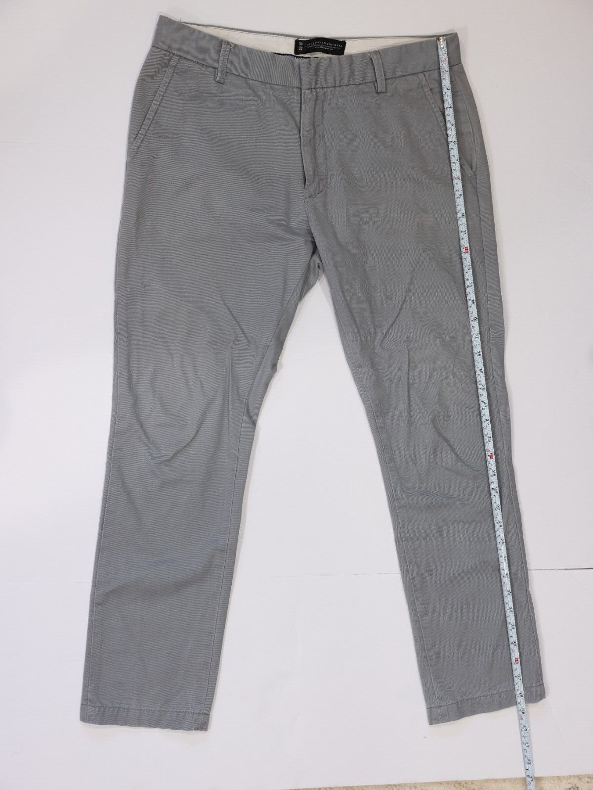 Combatant Gentlemen Chino Pants Cotton Gray 34x30