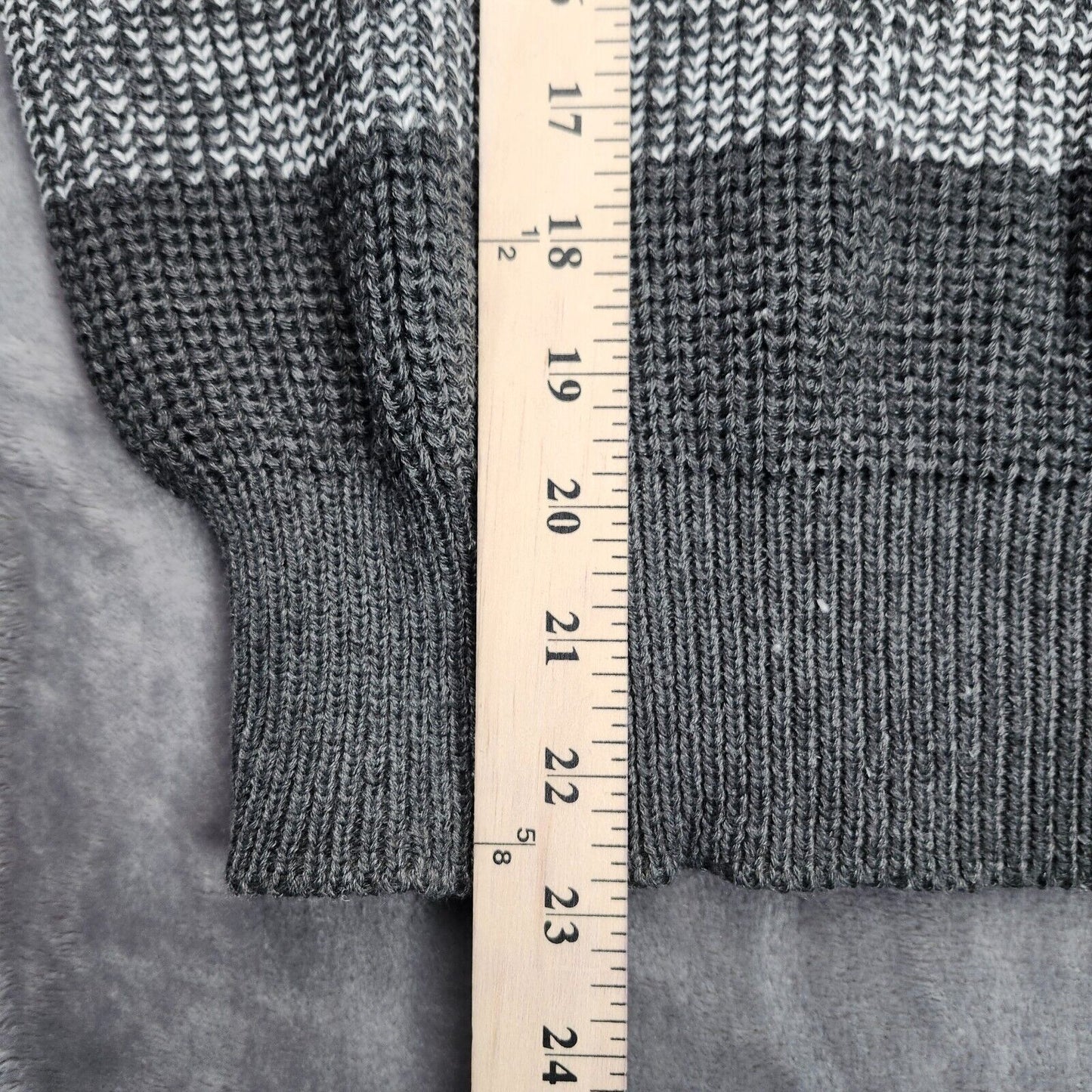 CUPSHE Women Pullover Sweater Striped V-Neck Drop Sleeve Ribbed Knit Jumper XS