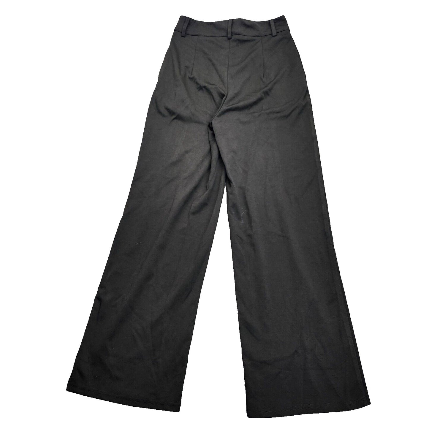 CIDER Women Loose Pleated Front Long Pants Wide Leg Trousers Solid Black XS