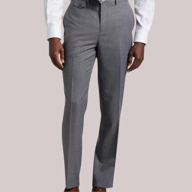Tayion By Montee Holland Mens Classic-Fit Wool-Blend Dress Pants 34W x 32L Grey