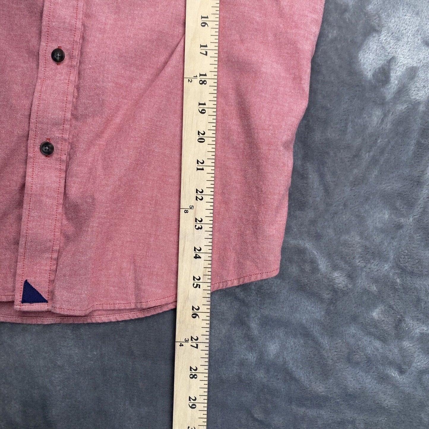 Mens Untuckit 100% Cotton Long Sleeve Casual Shirt Red Mens Size Medium