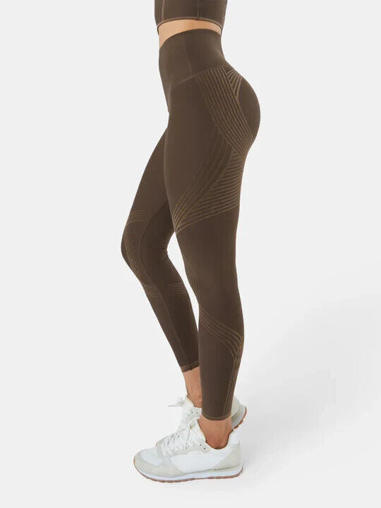Fanka Body Sculpt Leggings (Reversible Wear) Chocolate Brown Large