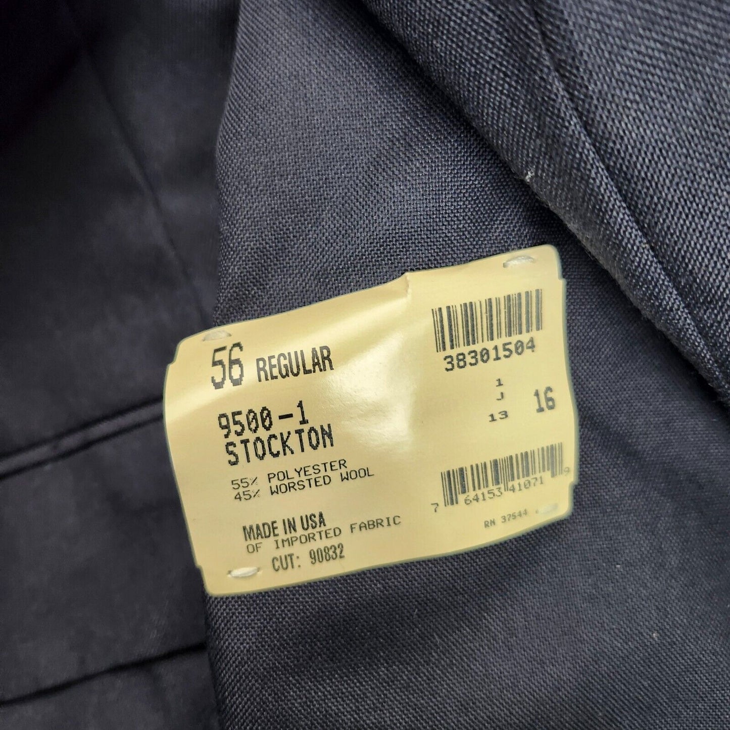 NWT Hardwick Clothes Men's Suit Jacket Black 56 Reg Peak Lapel Double Breasted