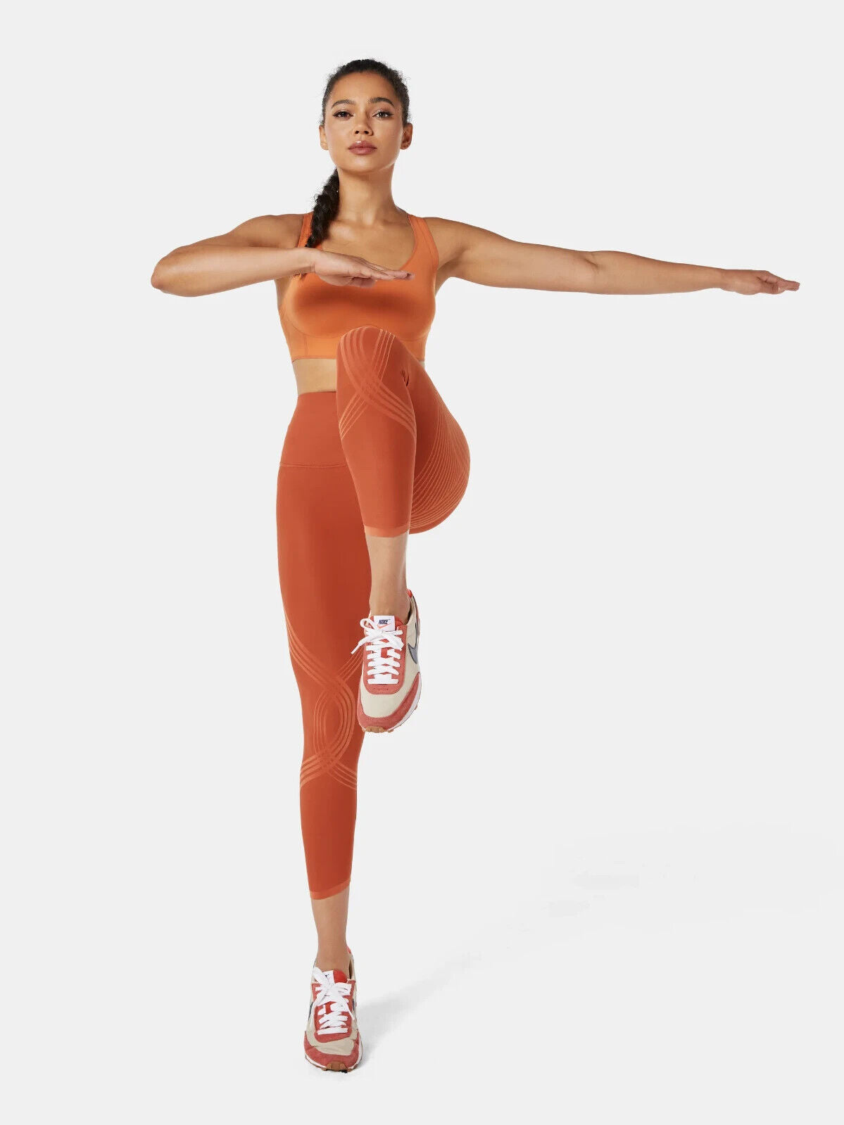 Fanka Lift and Curve 7/8 Leggings (Reversible Wear) Pumpkin Small