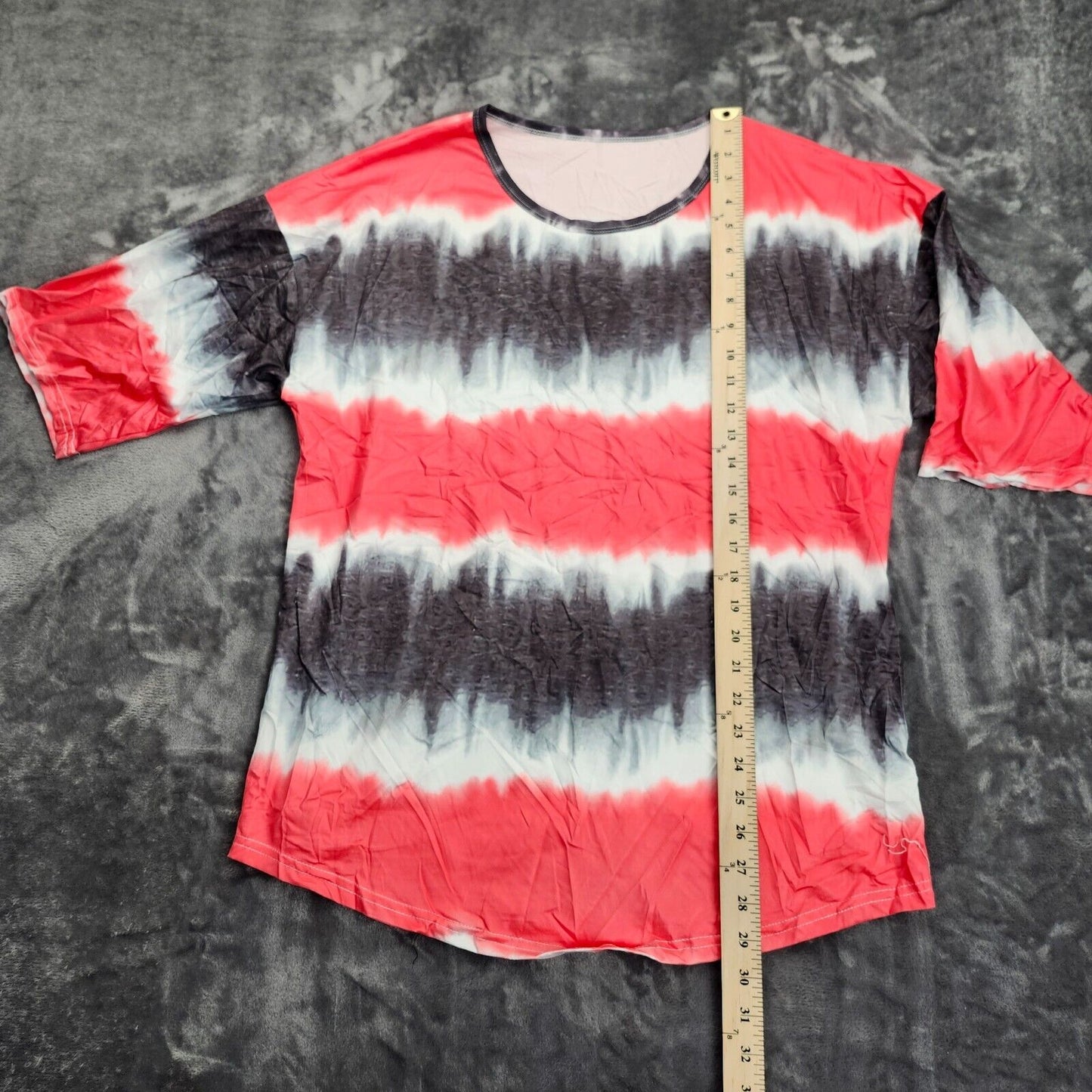 Womens Striped T-Shirt Short Sleeve Casual Tee Tops Blouse 3XL