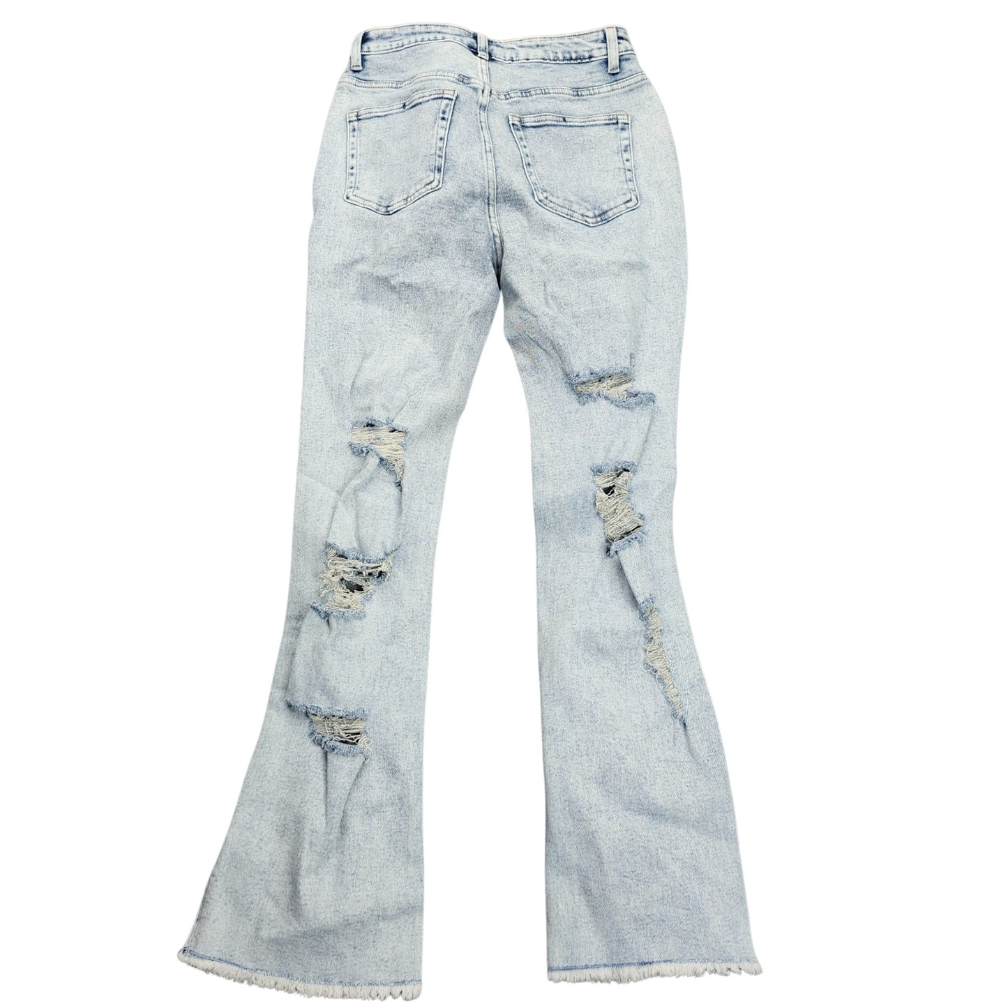 NWT Flamingals Women's Bootcut Ripped Light Blue Jeans Size Medium